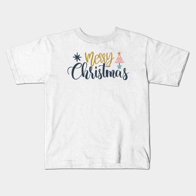 Merry Christmas Kids T-Shirt by Just a Cute World